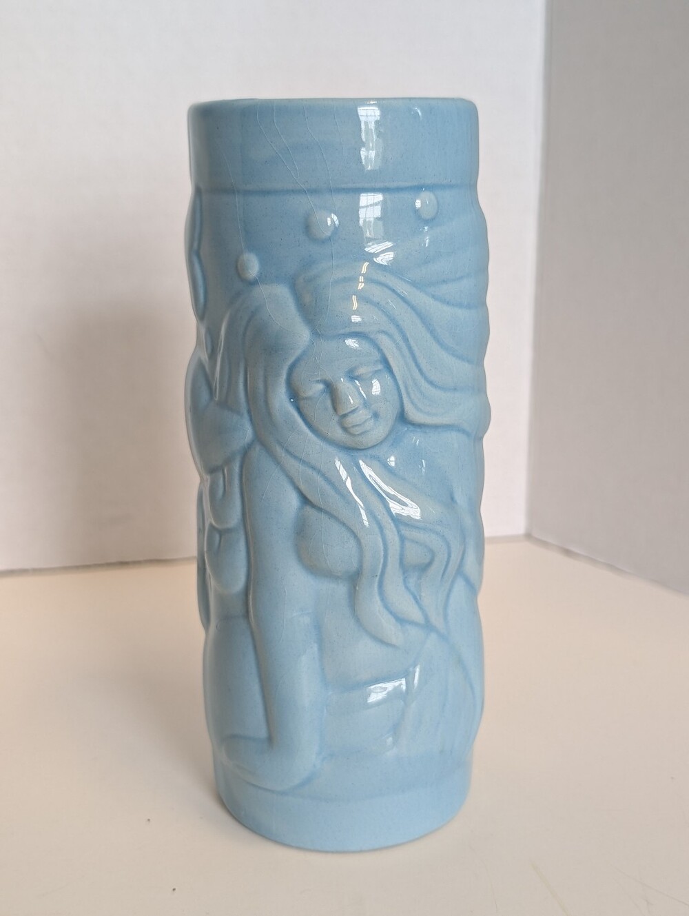 Blue Mermaid Tiki Mug Turquoise Tiki Barware